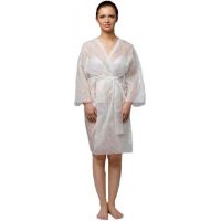 Халат кимоно с руковами люкс, белый, 5 шт